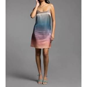 Elegant Sunset Ombré Mini Dress